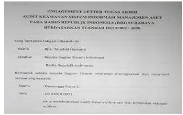 Gambar 5. Engagement Letter 