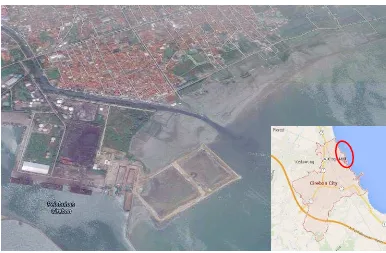 Gambar 3.1   Pesisir Pantai Utara Kota Cirebon, Kecamatan Lemahwungkuk    Sumber: Google Earth, 2015 