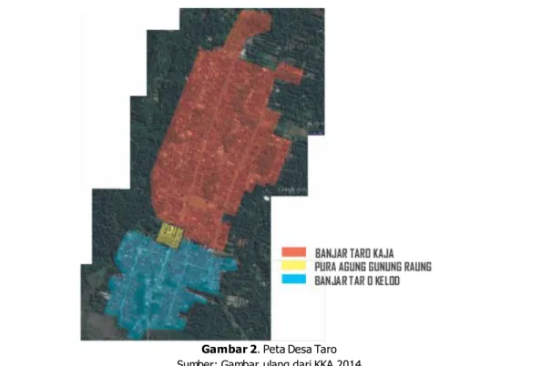 Gambar 2. Peta Desa Taro  Sumber: Gambar ulang dari KKA 2014 