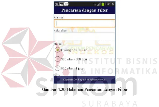 Gambar 4.31 Halaman Rumah Kos   