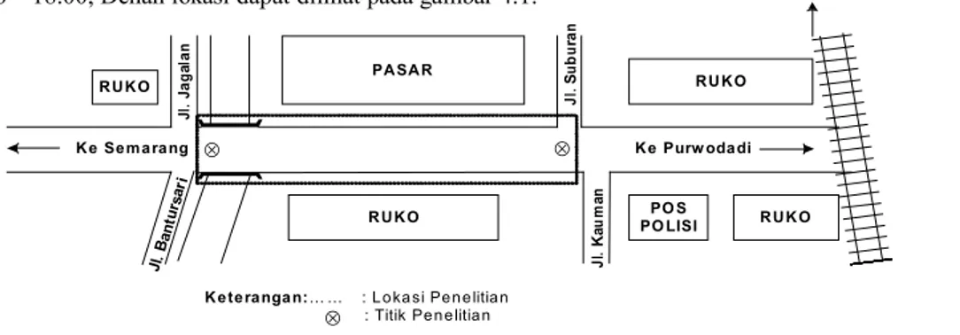 Gambar 4.1 : Denah lokasi penelitian 