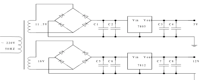 Figure 4.  Schematic diagram of signal amplifying circuit 
