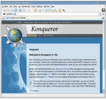 Gambar 1. Konqueror sebagai web browser. 