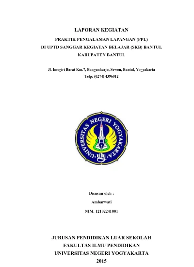 Proses Pembelajaran - KEGIATAN PPL - LAPORAN KEGIATAN PRAKTIK ...