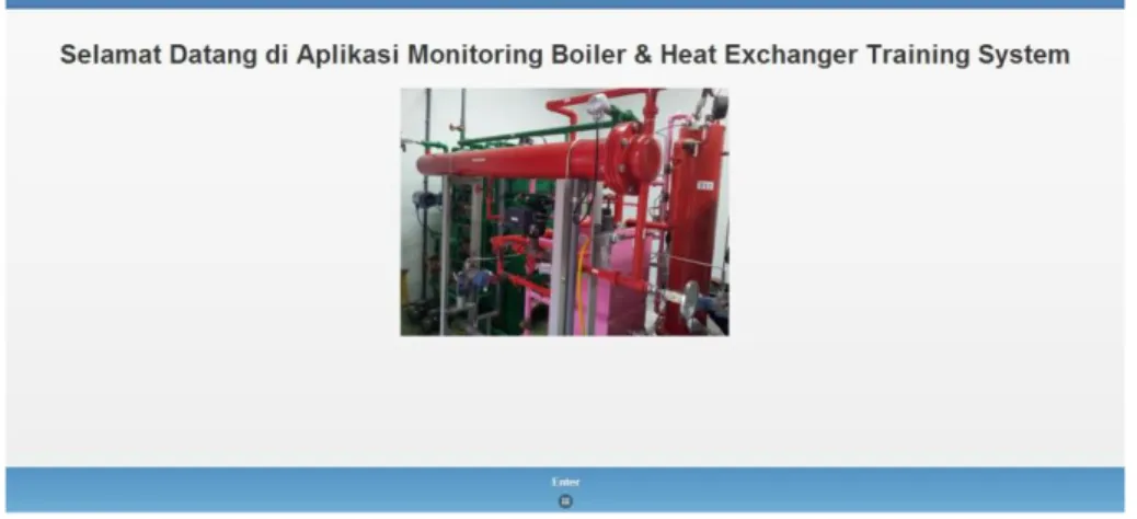 Gambar 4 : Jendela “Welcome” pada Aplikasi Antarmuka Boiler Drum &amp; Heat Exchanger  System 