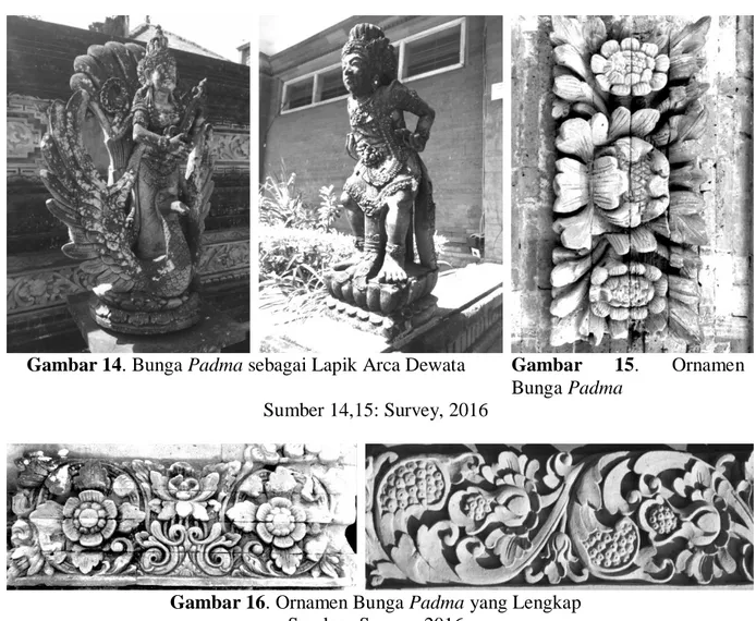 Gambar 16. Ornamen Bunga Padma yang Lengkap  Sumber: Survey, 2016 