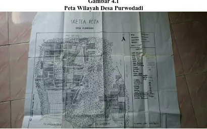 Gambar 4.1 Peta Wilayah Desa Purwodadi 