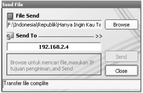 Gambar 7: Tampilan menu Send File 