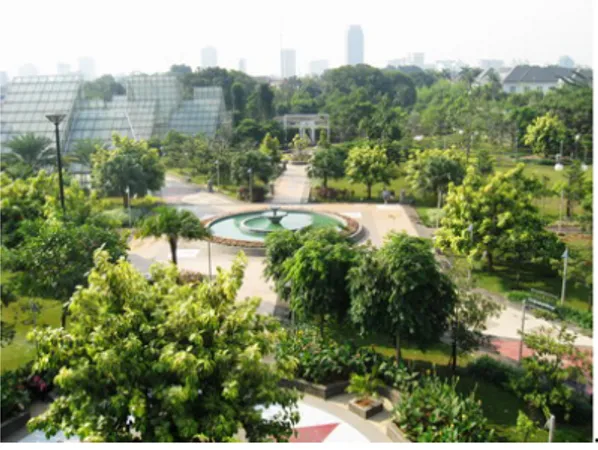 Gambar 2. Taman Suropati yang juga  berlokasi di Jakarta Pusat 2.3.  Populasi dan Sampel