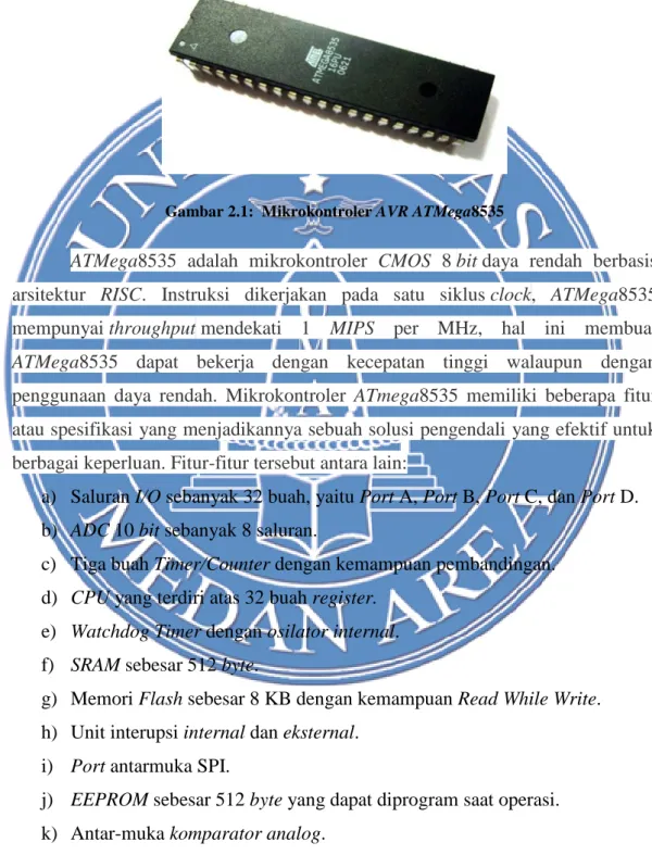 Gambar 2.1:  Mikrokontroler AVR ATMega8535 