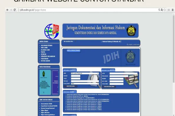 GAMBAR WEBSITE CONTOH STANDAR 