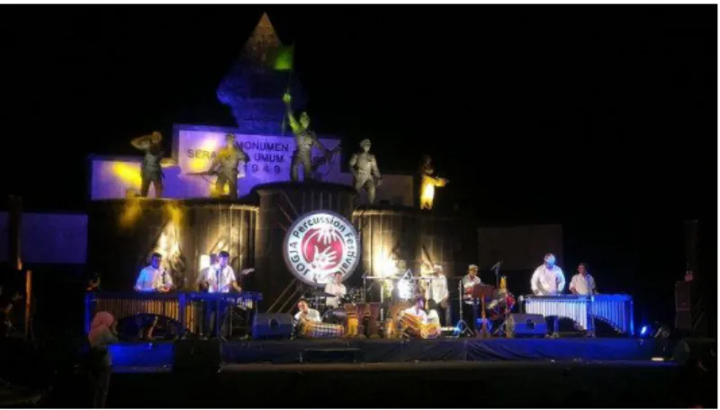 Gambar 16: Event Jogja Percussion Festival 2015  Dinas  Pariwisata  DIY  menggelar  Jogja  Percussion  Festival  (JPF)  2015  pada  20  sampai  21  Agustus  pukul  19.30  sampai  22.00
