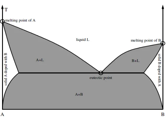 Gambar 2.1 Diagram Representasi Teori Titik Eutektik Campuran [26] 