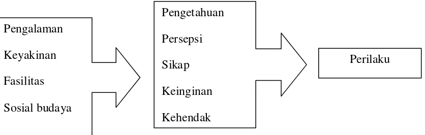 Gambar 1. Determinan Perilaku Manusia (Notoadmodjo, 2012) 