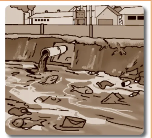 Gambar 4.6 Pencemaran air oleh limbah  industri.