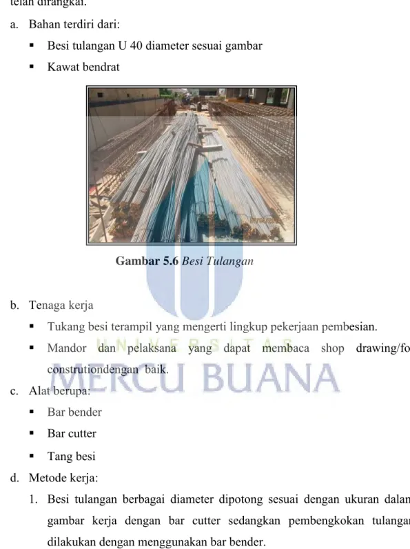 Gambar 5.6 Besi Tulangan