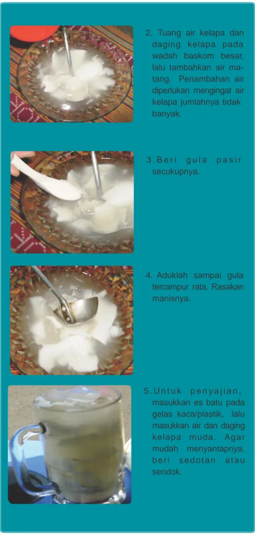 Gambar   7.9  Proses  pembuatan  es  kelapa  muda 
