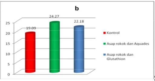 Tabel  5.5  di  atas,  menunjukkan  bahwa  rerata  motilitas  spermatozoa  b  kelompok  kontrol  adalah    19,097,02,  rerata  motilitas  kelompok  perlakuan  I  adalah  24,2710,02,  dan  rerata  motilitas  kelompok  perlakuan  II  adalah  22,186,60
