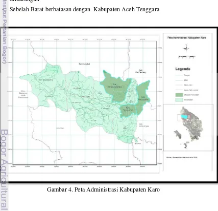 Gambar 4. Peta Administrasi Kabupaten Karo 