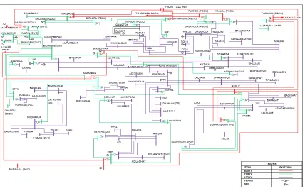 Figure A.1. Single line diagram of Indian Eastern Grid (WBSEB) 203-bus system. 