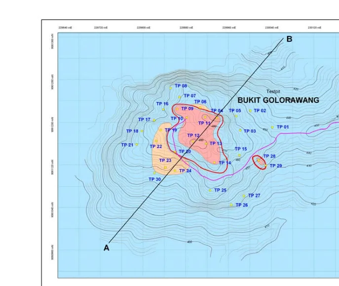 Gambar 6. Peta Geologi daerah Endapan Bijih Mangan Golo Rawang, Kabupaten Manggarai, Provinsi Nusa Tenggara  Timur 