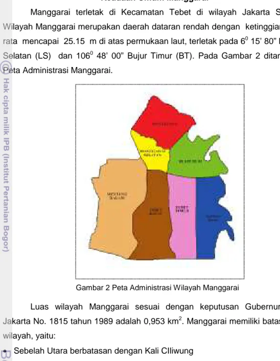 Gambar 2 Peta Administrasi Wilayah Manggarai 