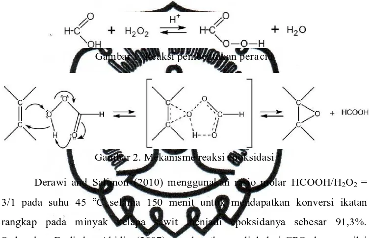 Gambar 1. Reaksi pembentukan peracid  