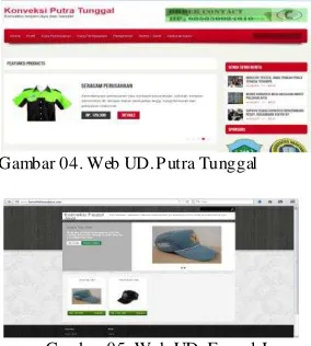 Gambar 04. Web UD. Putra Tunggal   
