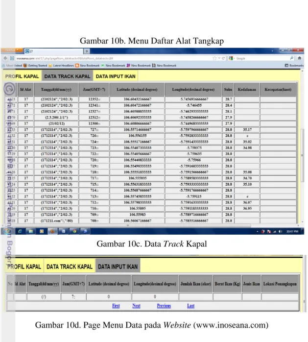 Gambar 10b. Menu Daftar Alat Tangkap 