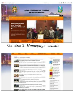 Gambar 2. Homepage website  