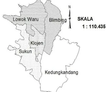 Gambar 1. Peta Administrasi Kota Malang  Tahun 2006 