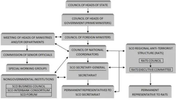 Gambar 2.2 Struktur Shanghai Cooperation Organization 