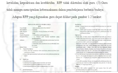 Gambar 1.2 RPP Materi Program Linear Kelas XI di SMK Dharma Analitika Medan  