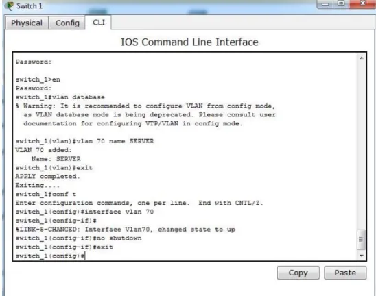 Gambar 4.38 VLAN 70 Configuration 