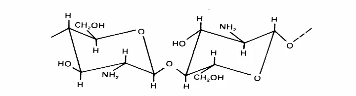 Gambar 3.  Struktur Kimia Khitosan (Robert, 1992) 