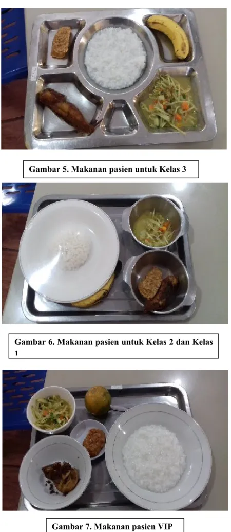 Gambar 6. Makanan pasien untuk Kelas 2 dan Kelas  1