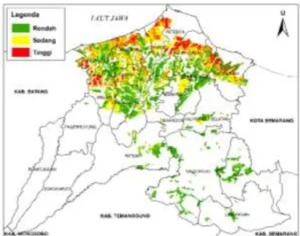 Tabel 3 Luas kekeringan pertanian 16 Juli tahun 2015 