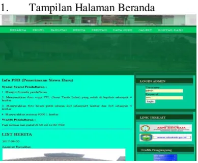 Gambar 2. Tampilan Halaman Sejarah 