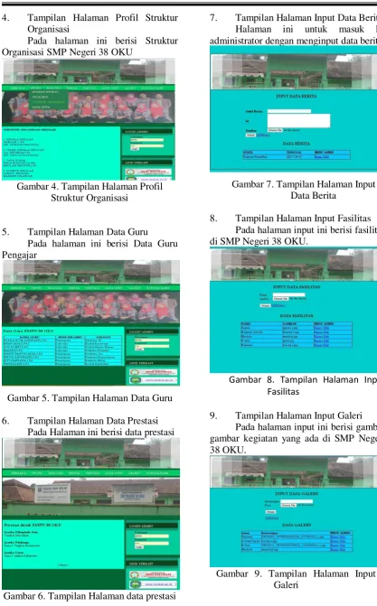 Gambar 6. Tampilan Halaman data prestasi 
