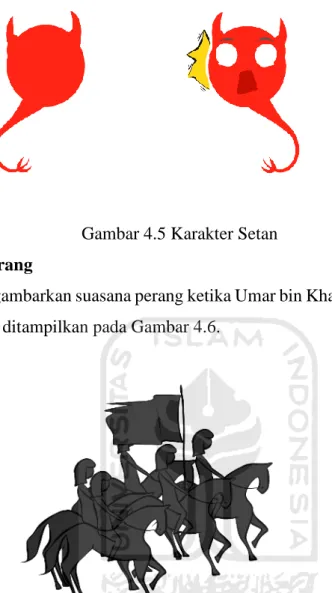 Gambar 4.5 Karakter Setan  4.2.6  Karakter Perang 
