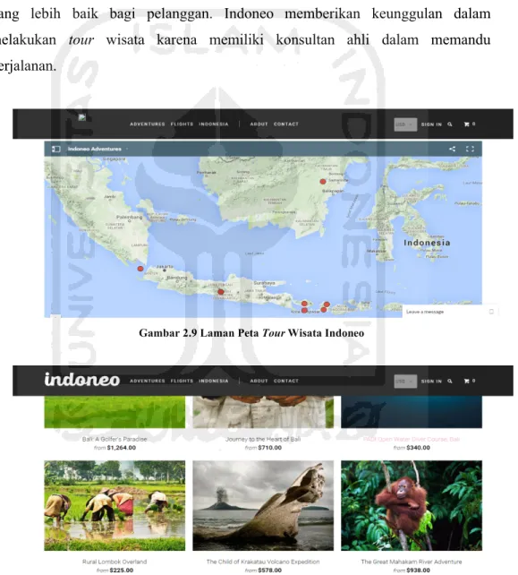 Gambar 2.9 Laman Peta Tour Wisata Indoneo