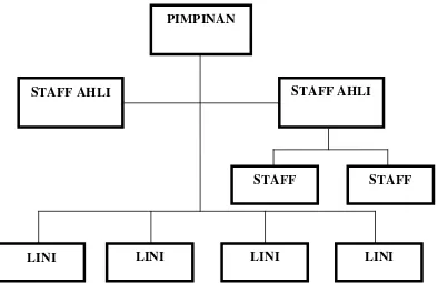Gambar 3.2 Struktur Organisasi Garis dan Staff 