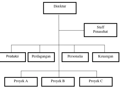 Gambar 3.4 Struktur Organisasi Fungsional dan Staff 