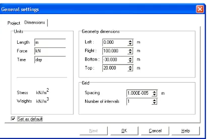 Gambar 2.22 Tab sheet Dimensions dari windows General Setting 