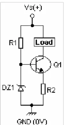 Gambar 2.4 Simbol Sumber Arus  2.5.1.  Sumber Arus Konstan Transistor Sederhana 