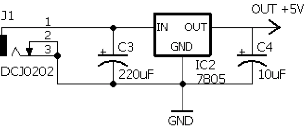 Gambar 3.2 Rangkaian Power Supplay Adaptor (PSA) 