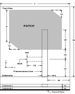 Figure 1. Design of antenna single element  