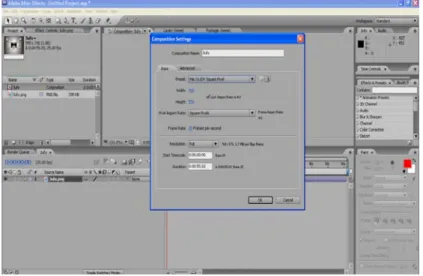 Gambar 4.6  Custom Setting Adobe After Effects untuk Tipe DV PAL 