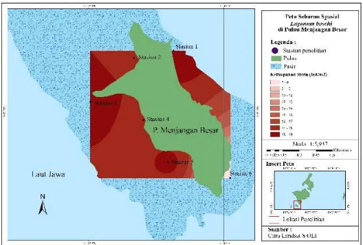Tabel 3. Pola Sebaran Sand Dollar di Pulau Menjangan Besar 