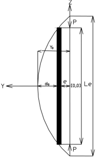 Gambar 5. Model numerik untuk analisis kolom langsing. 